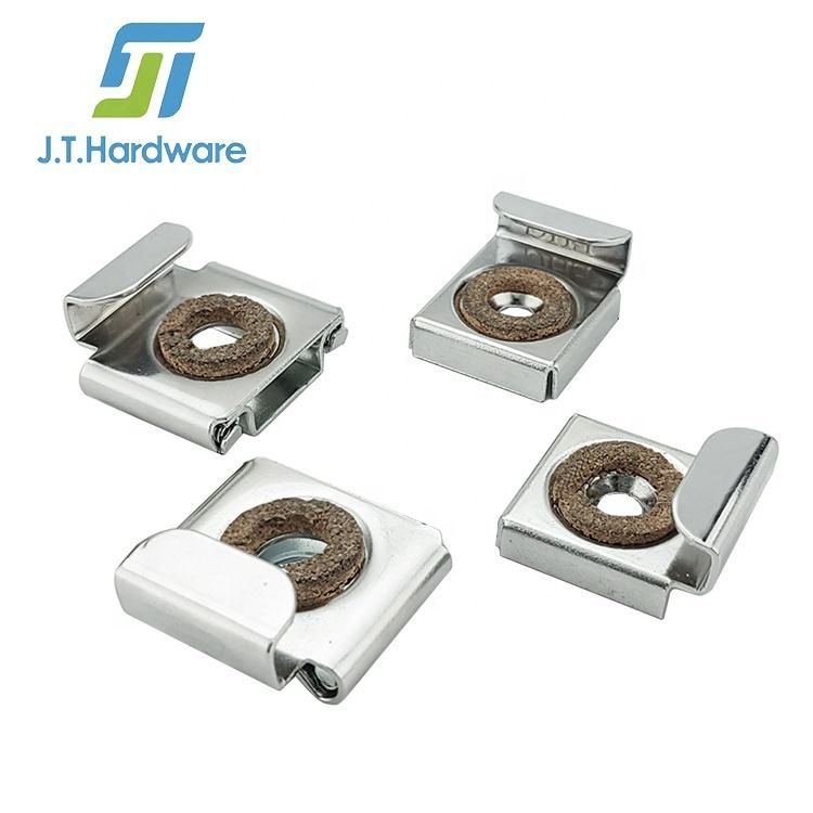 Stainless Steel 304 Mirror Clamp Holder Cork Pad Wall Mounted Spring Load Mirror Clip