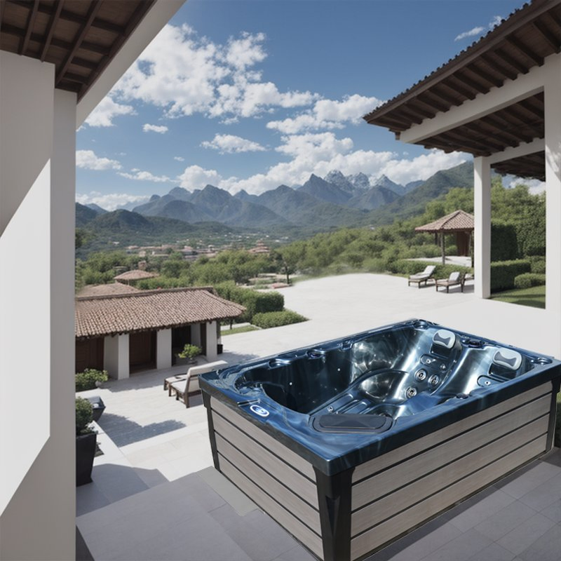 Угловая акриловая гидромассажная ванна Balboa SPA на 3 персоны