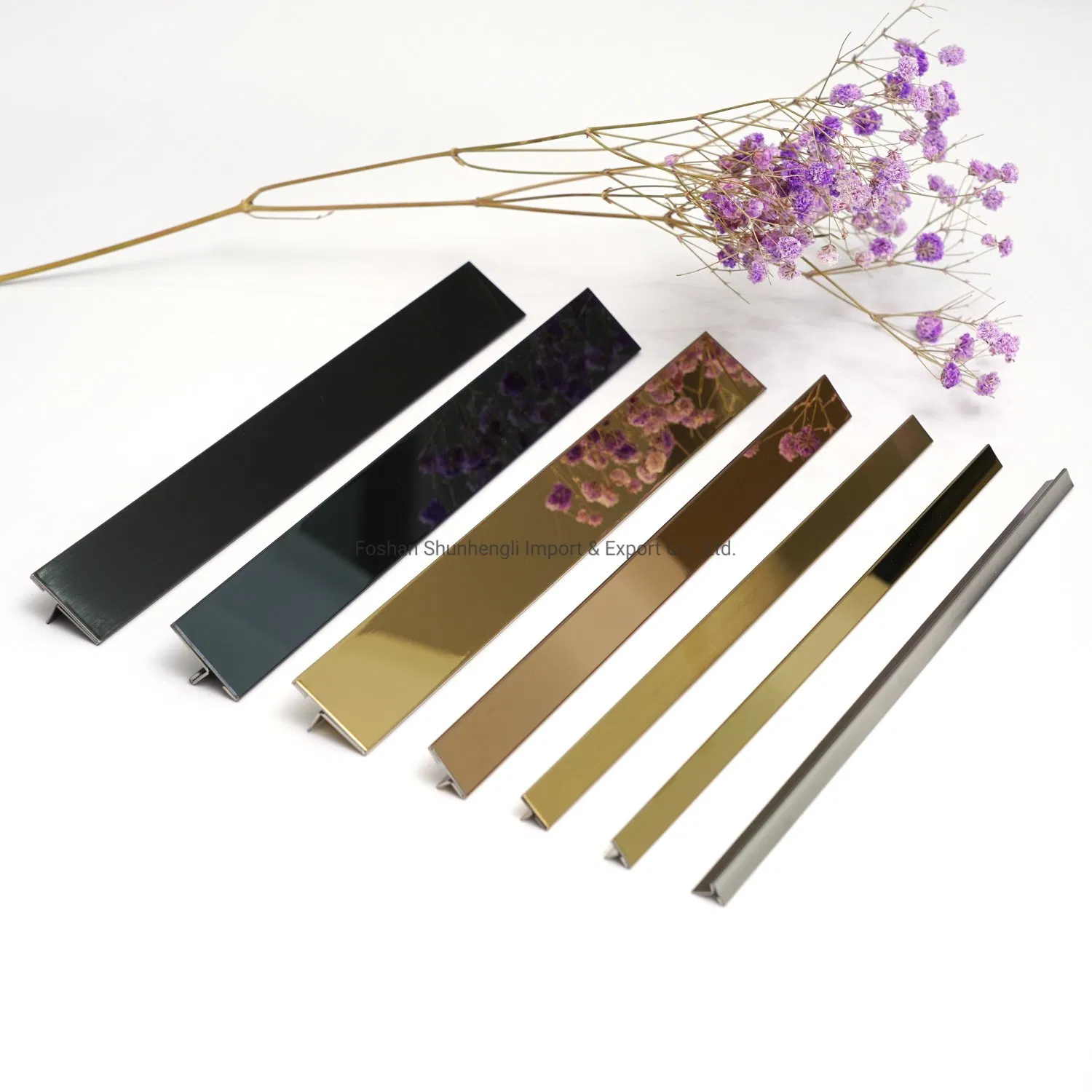 Customized T10 T15 T20 Inlay Stainless Steel Brass T Shape Profile Gold Metal Tile Trim
