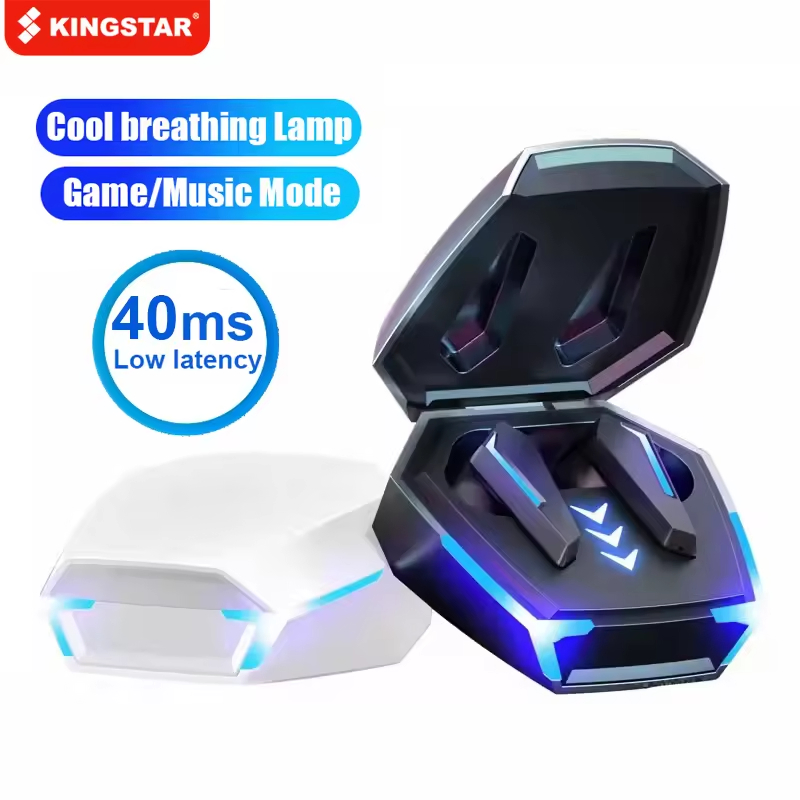 Wireless Gaming Headset Low Latency Bt Earphones Noise Cancelling Gamer Headphones with Microphone Tws Earbuds Fone