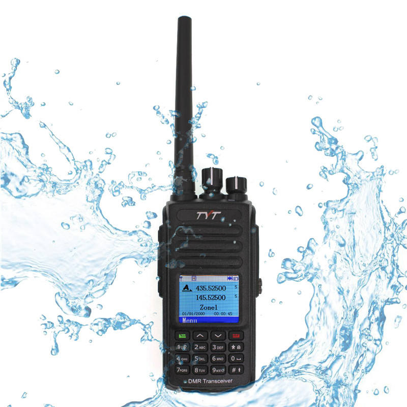 New 10W Tyt MD-UV390 IP67 Waterproof Walkie Talkie Dual Band Dmr Dmr Digital Radio AES128/256 VHF UHF Two Way Radio Encryption
