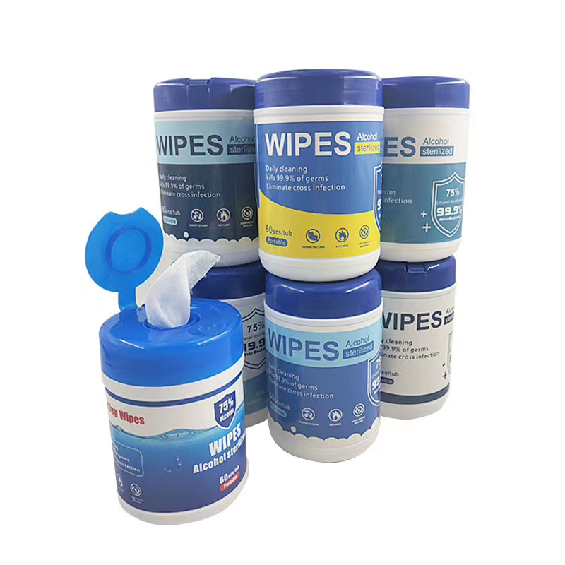 Cleaning Antiseptic Wet Sanitizing Hand Wash Sanitizer Antibacterial Bulk Disinfecting Wipes 75% Alcohol Wipe