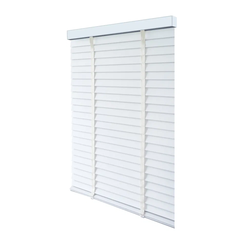 50mm White Basswood Material Classical Horizontal Wood Blinds