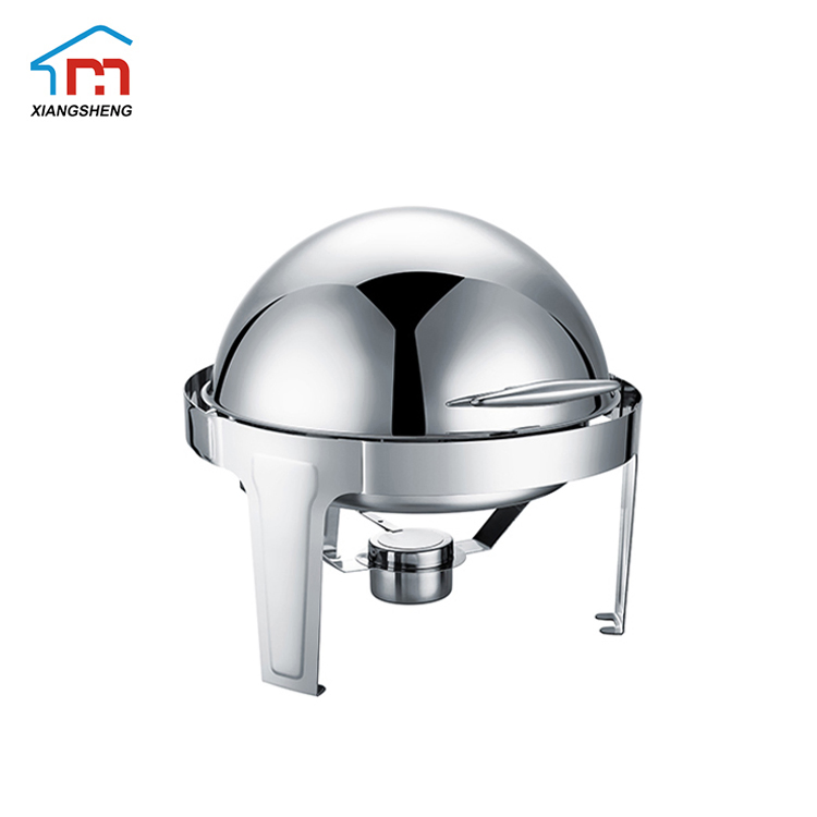 Xiangsheng 6L Round Stainless Steel Chafing Dish Collection with Fuel Stove