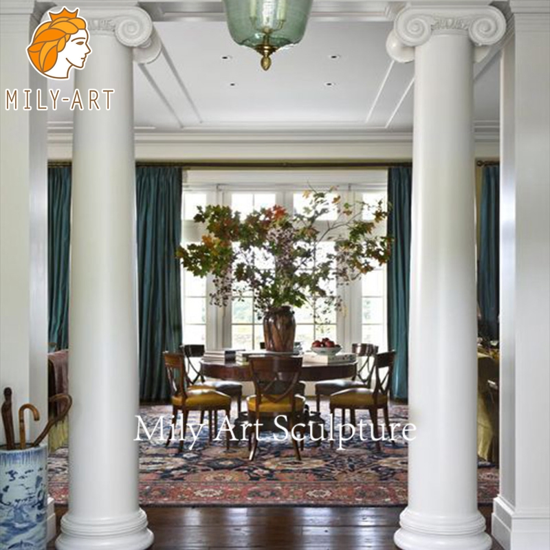 Custom Home Decoration Hand Carved Marble Pillar