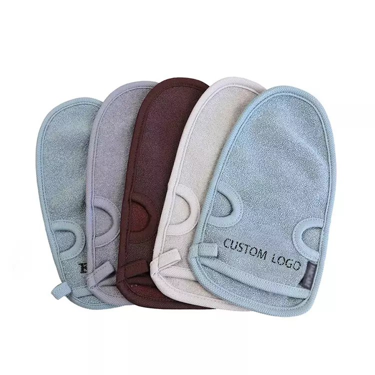 Good Quality Exfoliating Peeling Resuable Glove SPA Custom Exfoliator Glove Shower Gentle Skin Cleaning Glove