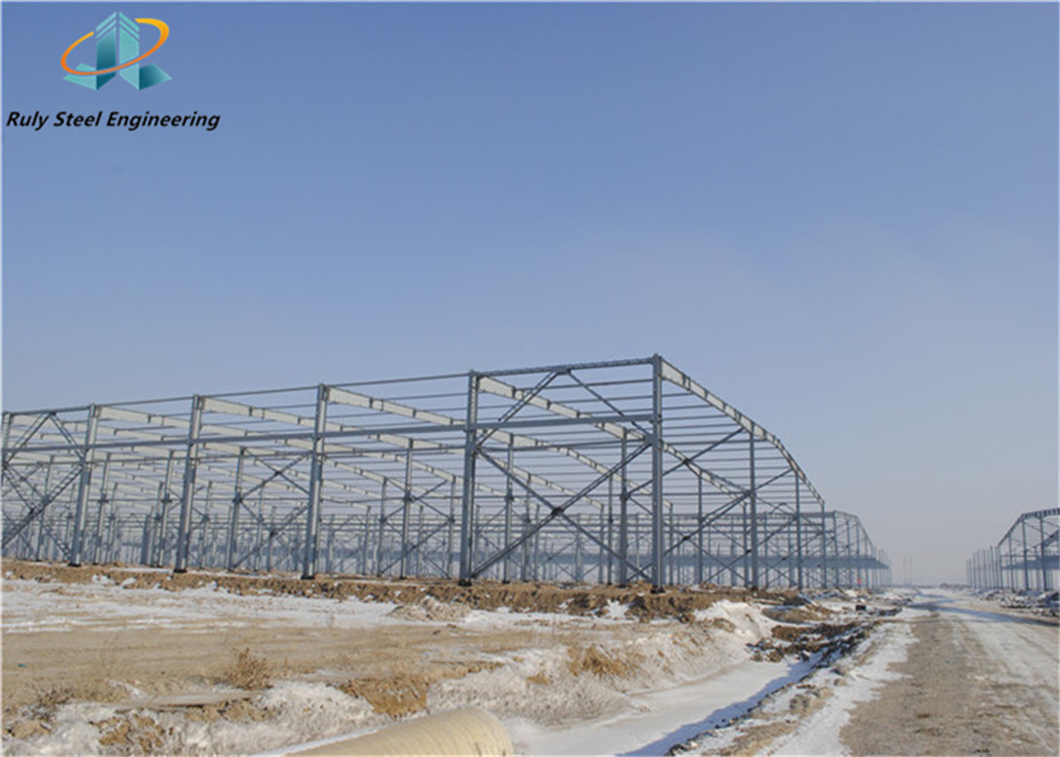 Modular Construction Design Fast Installation Period PU Sandwich Panel Insulation Prefabricated Steel Structure Poultry Farm