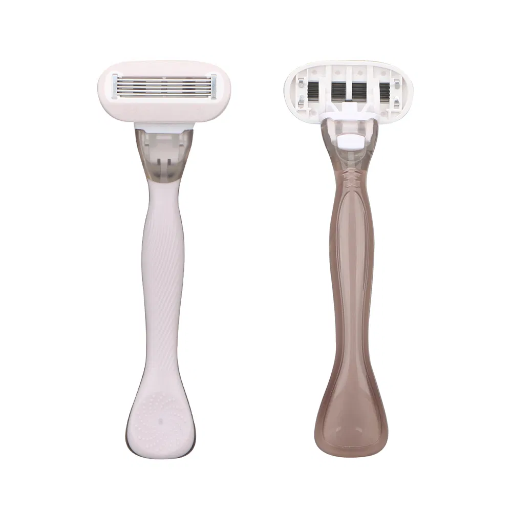 New Arrival Ladies Razor 5 Blades Shaving Razor System with Replaceable Cartridges