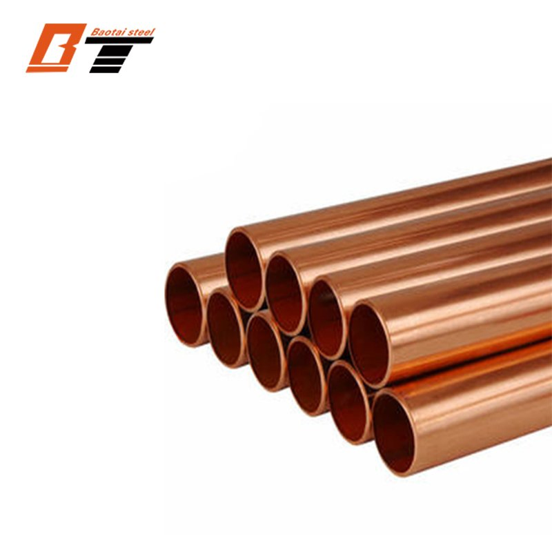 High Purity Straight C101 Rigid Cold Drawn Seamless Straight 99.95% Pure Copper Heat Tube Copper Bare Tube