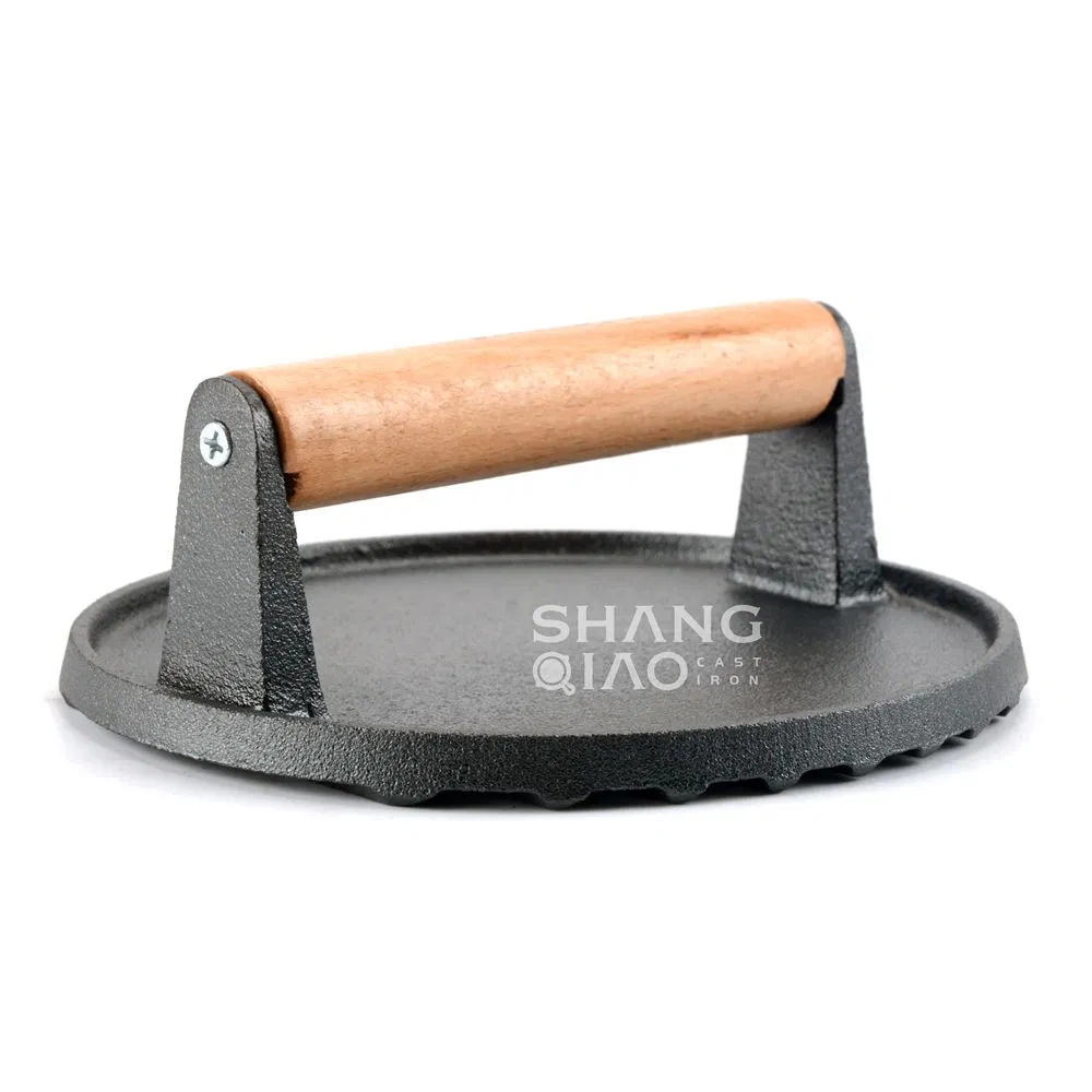 Pre Seasoned Heavy Duty Cast Iron Grill Steak and Burger Press