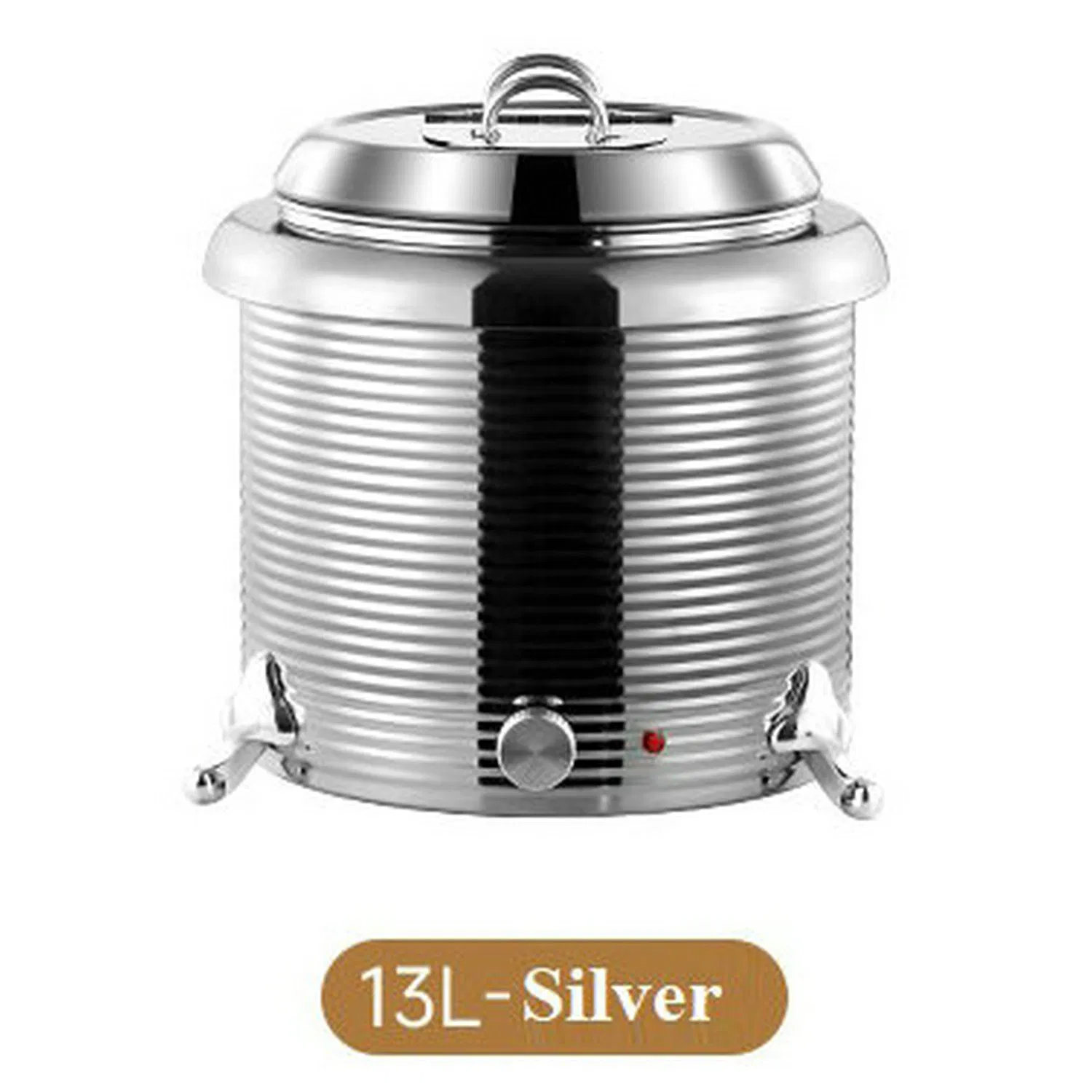 Stainless Steel 13L Capacity Thermal Insulation Soup Kettle Straight Screw Shape