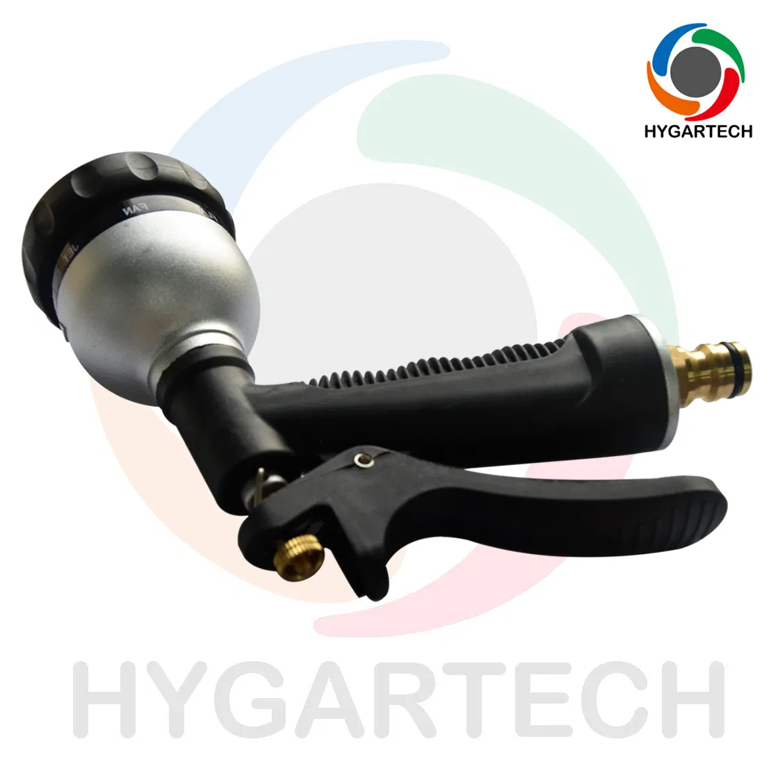 Aluminum 8-Function Garden Hose Nozzle with Rear-Trigger Control