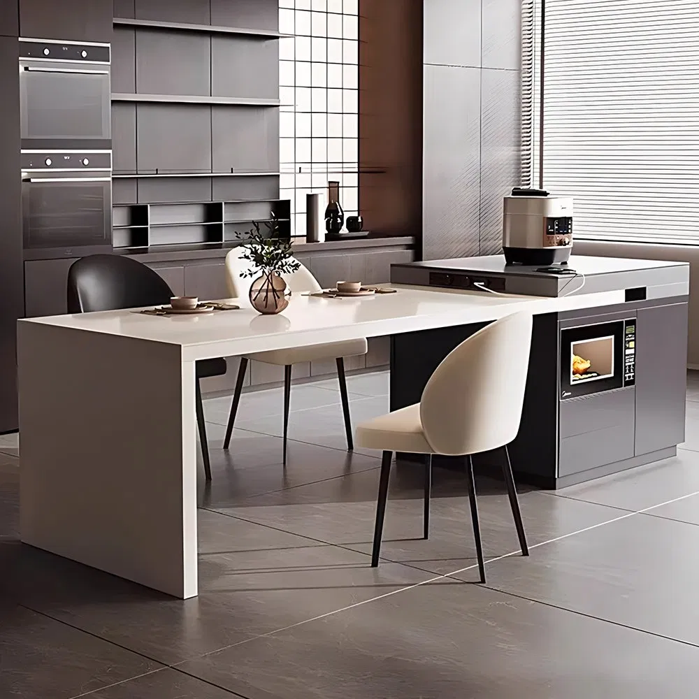 Solid Surface Kitchen with Corian Countertop&Island Design