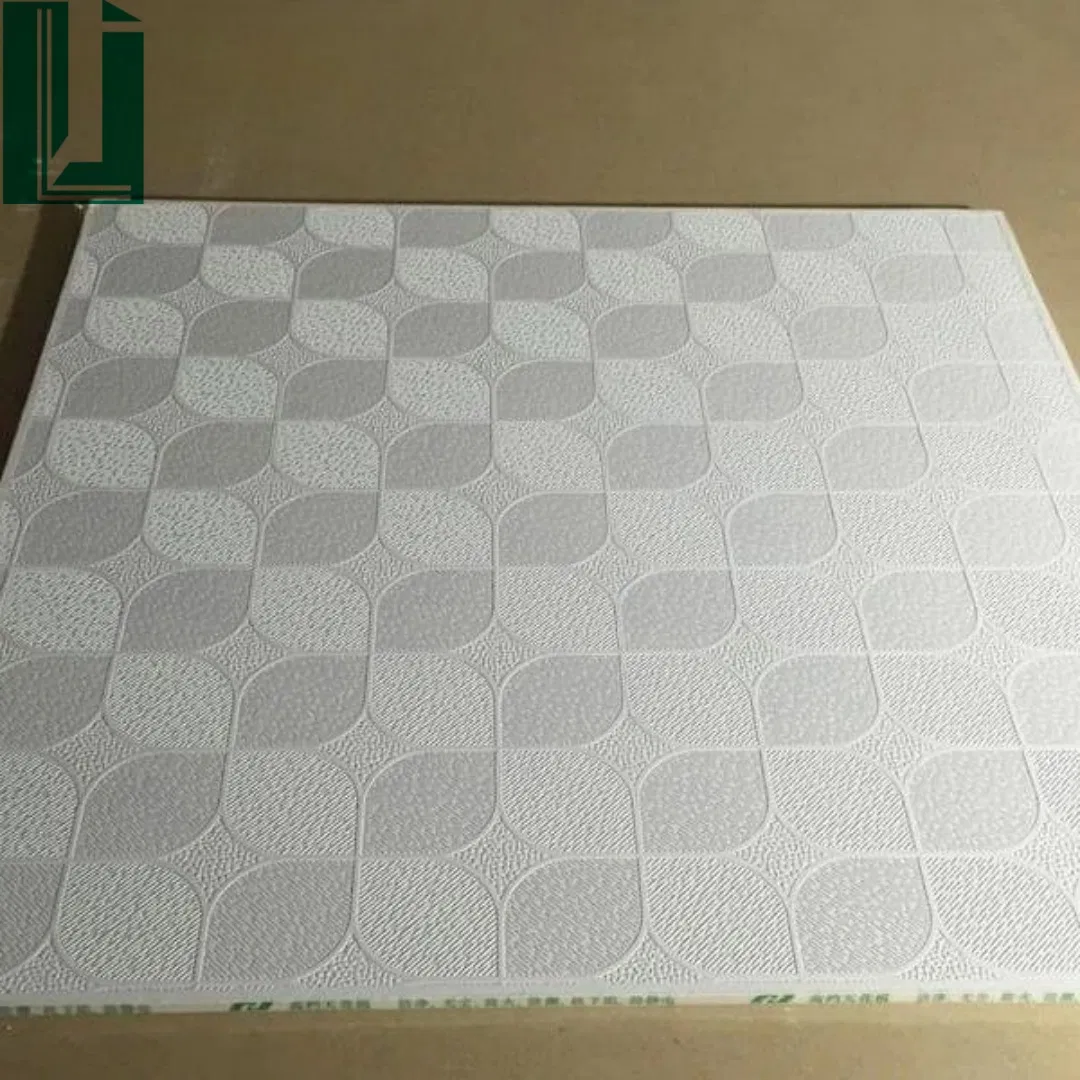 PVC Faced Gypsum Ceiling Tile Laminated 600X600mm 595*595mm