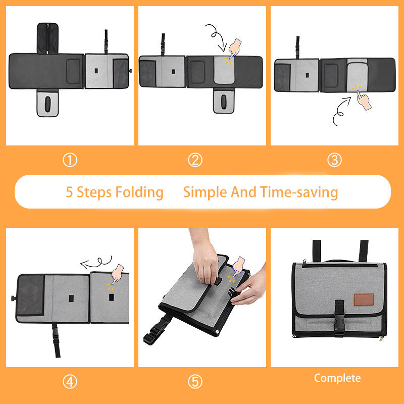 Hot Sale Newborn Extended Waterproof Travel Changing Station Portable Baby Mat Diaper Changing Pad Portable Changing Mat