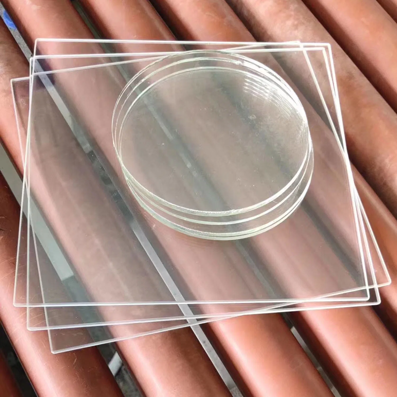 1-19mm Tempered Fireproof High Temperature Resistance Aluminosilicate Clear High Borosilicate Glass Sheet Circular Boiler Sight Glass