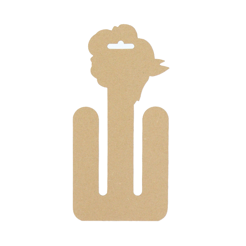 Custom Logo Printed Eco-Friendly Disposable Recyclable Kraft Paper Cardboard Hangers for Shoes / Slippers/ Scarf/Towel