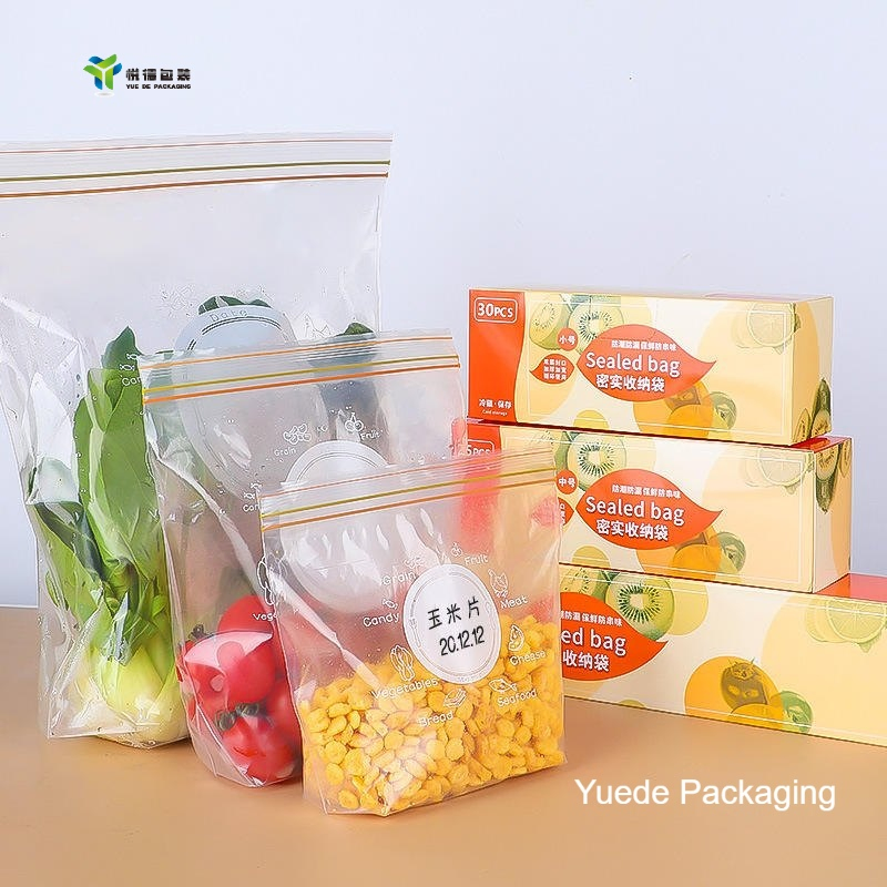 Custom Clear Slider Zipper Bag Premium Clear Food Storage Bags for Vegetables and More Food Storage Bag