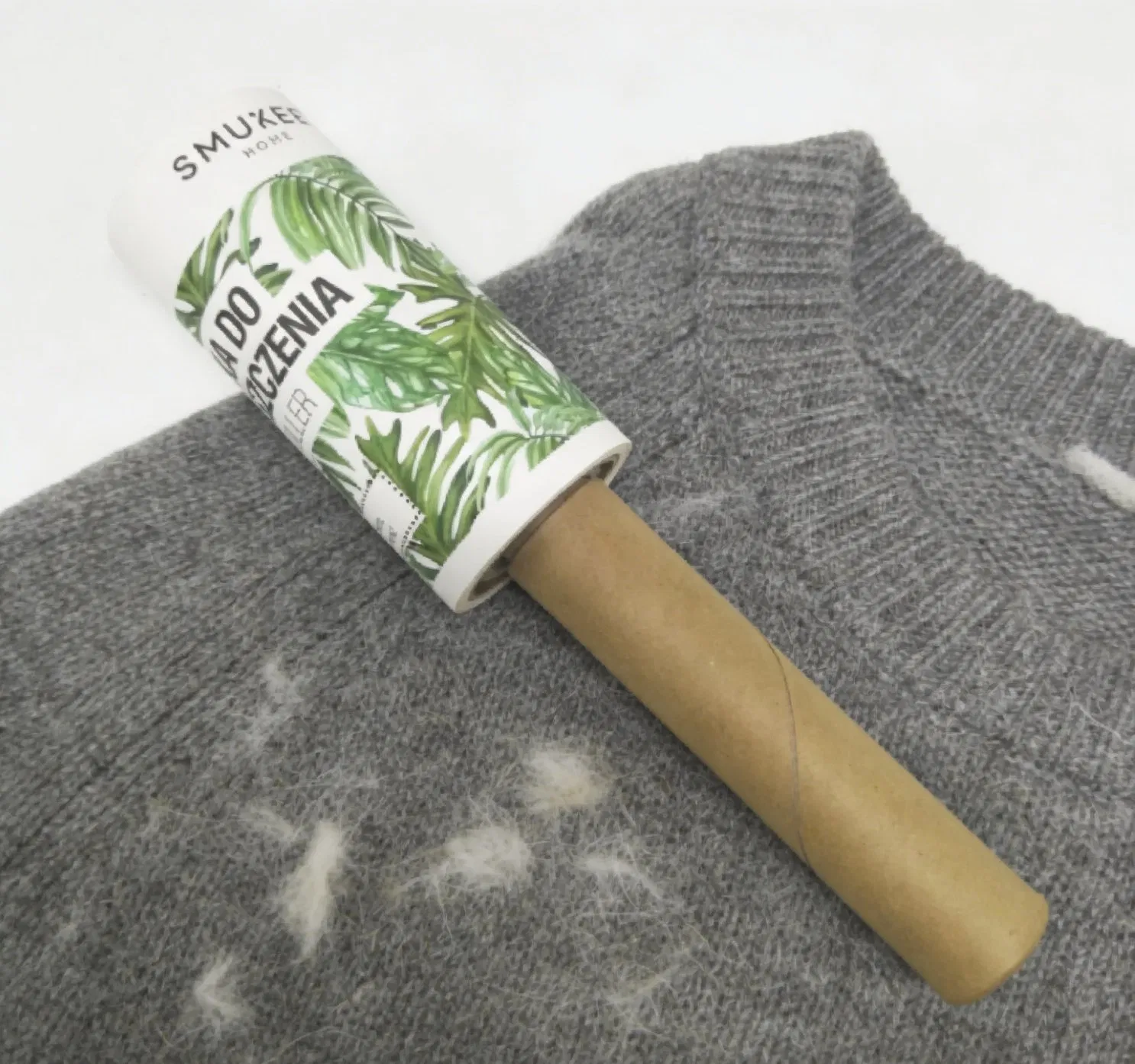 Smuxee Home Lint Roller with Tropical Leaf Design - Reusable Sticky Roller for Clothes, Sofa and Carpet Cleaning