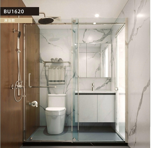 Anti-Bacterial FRP SMC Compression Molded Scratch-Resistant Low-Maintenance Integrated Bathroom