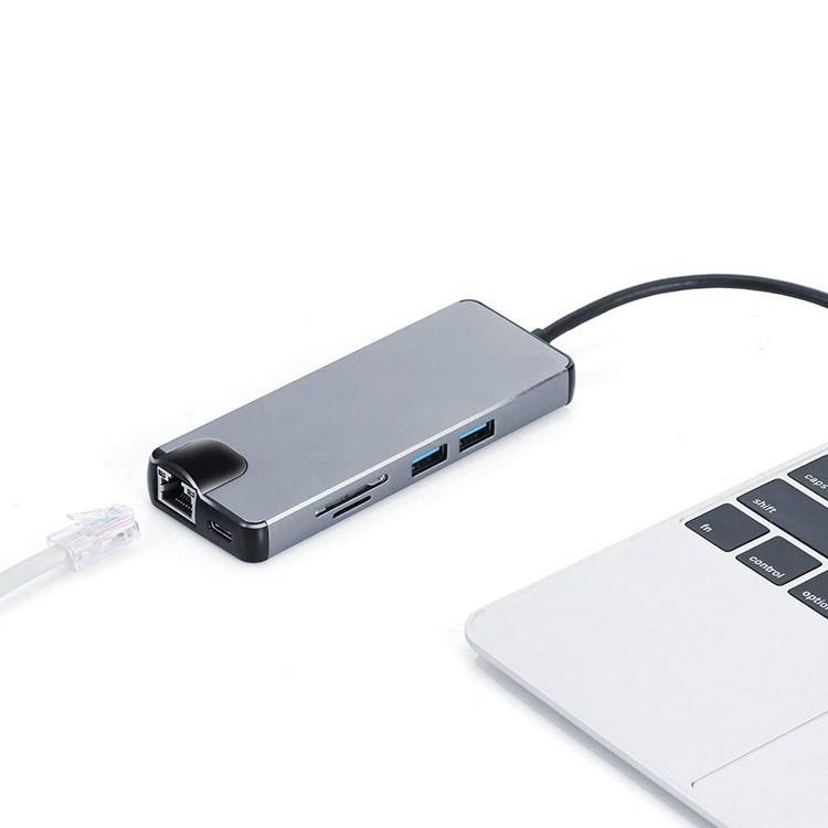 Конвертер Type-C в HDMI с Ethernet и USB 3.0