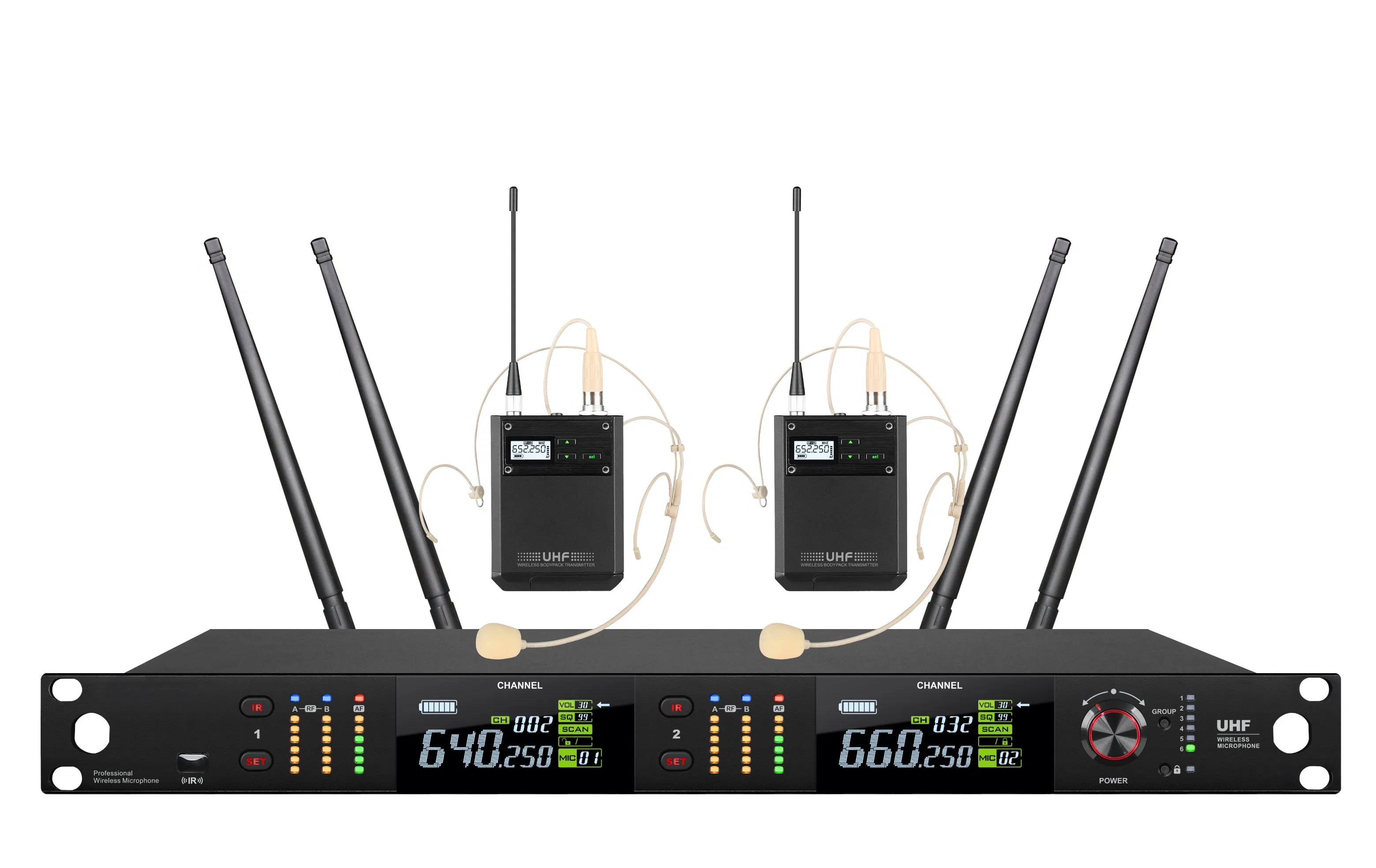 MD-575K True Diversity Professional Wireless Microphone Kit System
