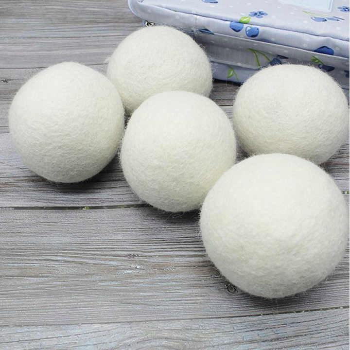 Eco-Friendly White XL Size 6 Pack 7cm New Zealand Organic Wool Dryer Ball for Laundry