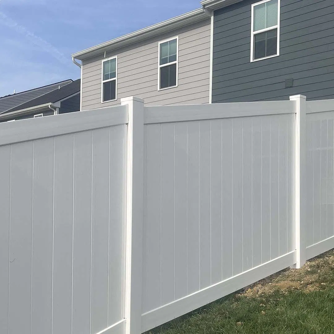 8 FT. W X 6 FT. H White Vinyl Privacy Fence Panel