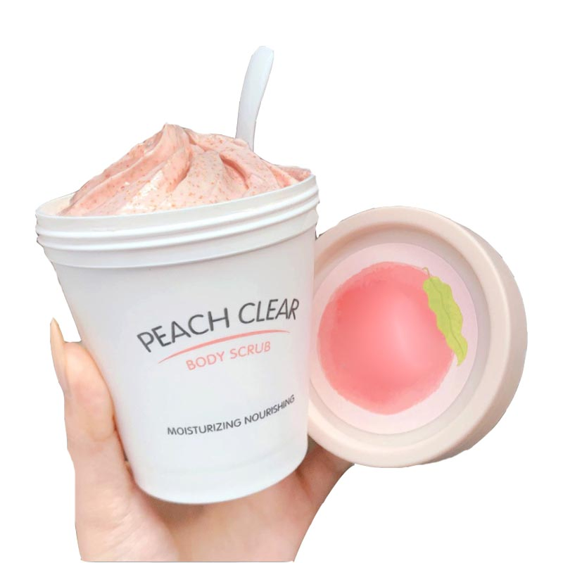 OEM/ODM Natural Fruit Peach Soothing Chicken Skin Body Scrub
