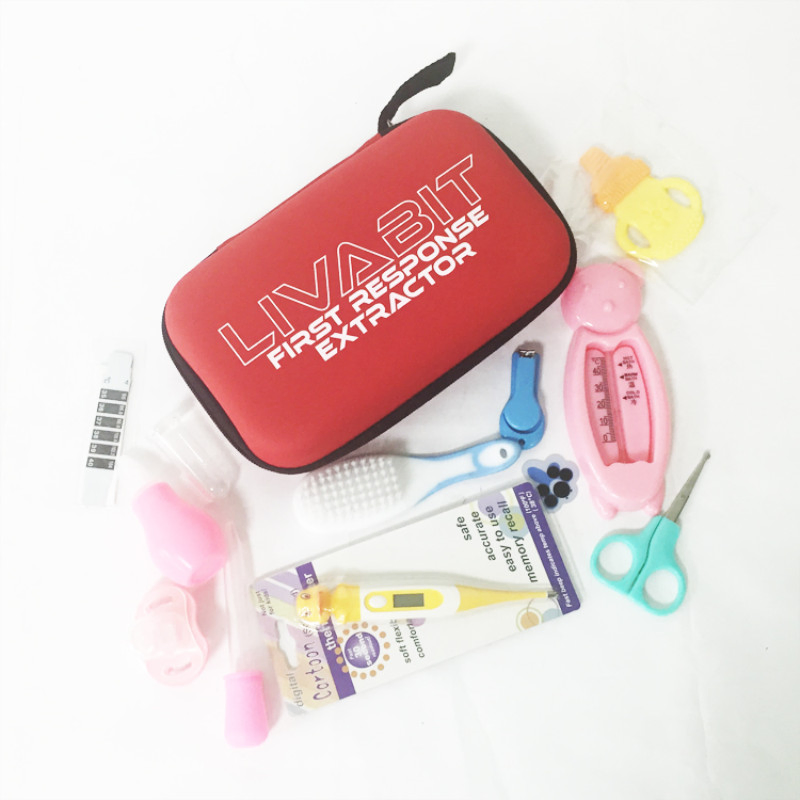 Wholesale Portable EVA Baby Care Kit for Newbron Nail Trimmer Hair Brush Thermometer Kit Baby Care Set