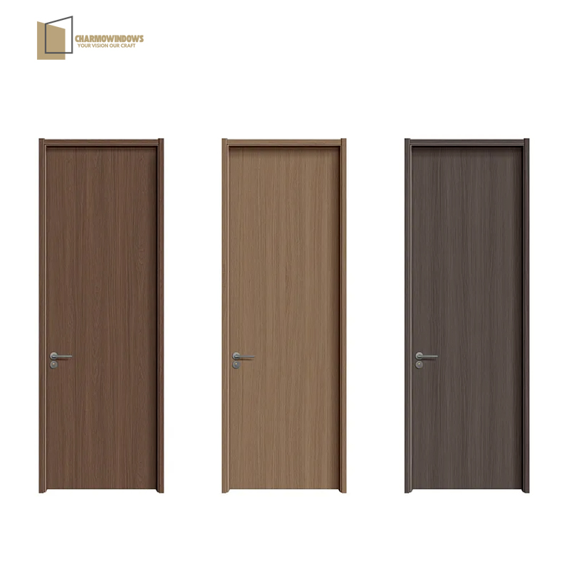 Timber Solid Customerized Interior PVC Wood Wooden Composite Door by Charmo Custom Size