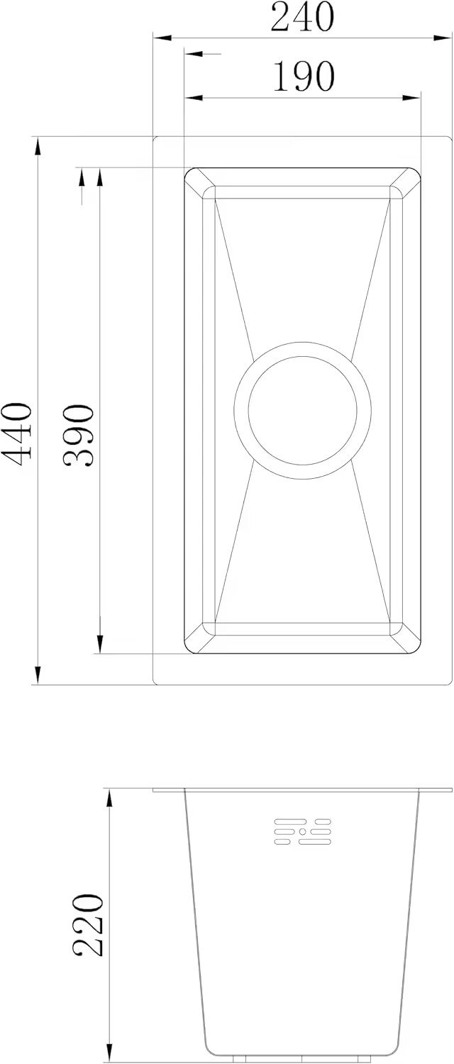 Apartment Small Bar RV Basin Undermount Stainless Steel Kitchen Sink