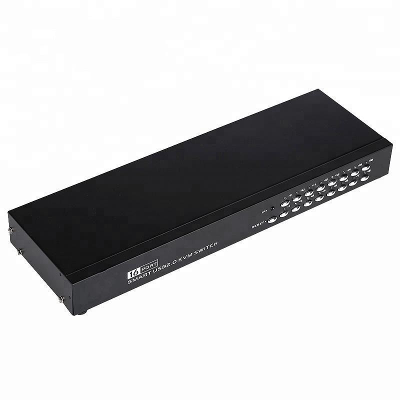 16-портовый KVM-коммутатор с пультом ДУ и VGA