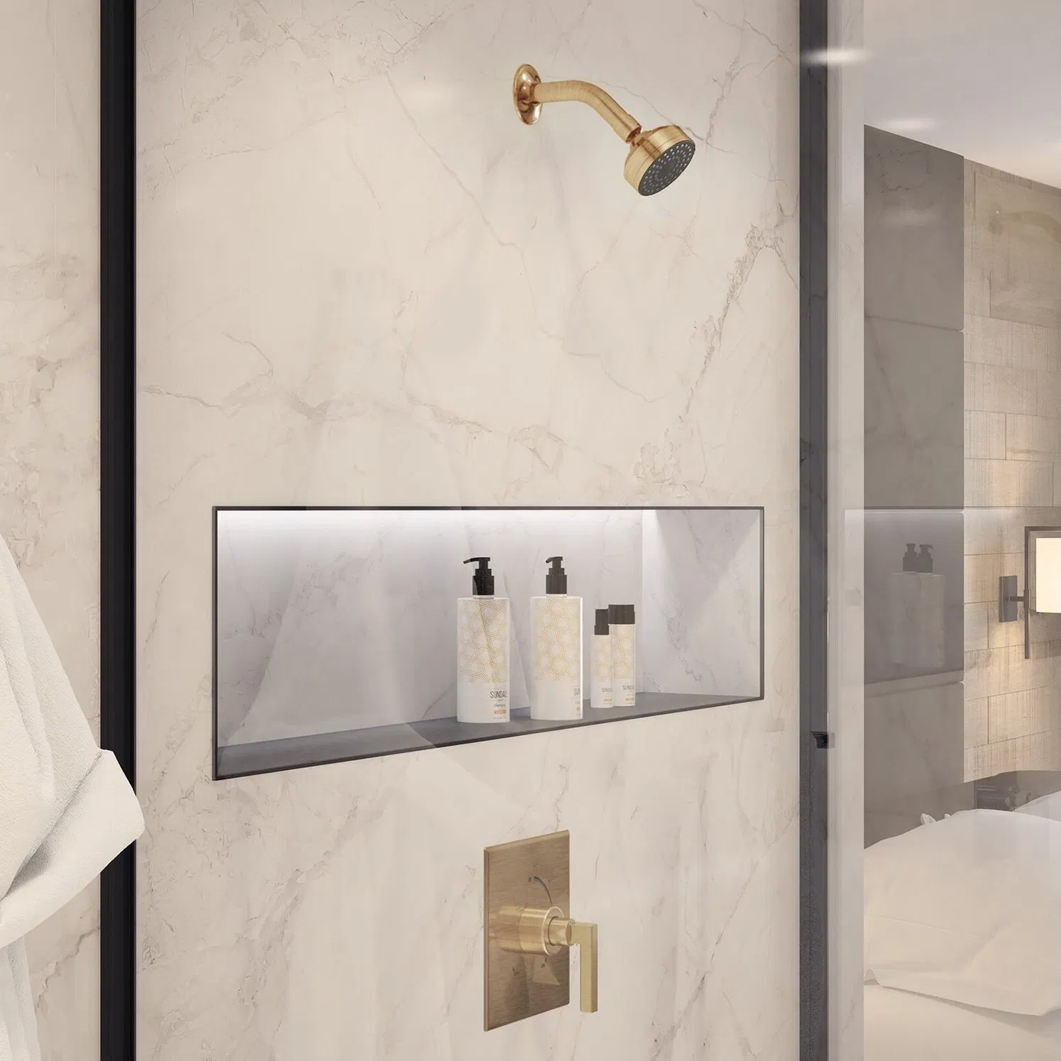 China Custom Wide Small Round Brass Rain Shower Heads Rainfall Shower Head Combo High Pressure Water Flow