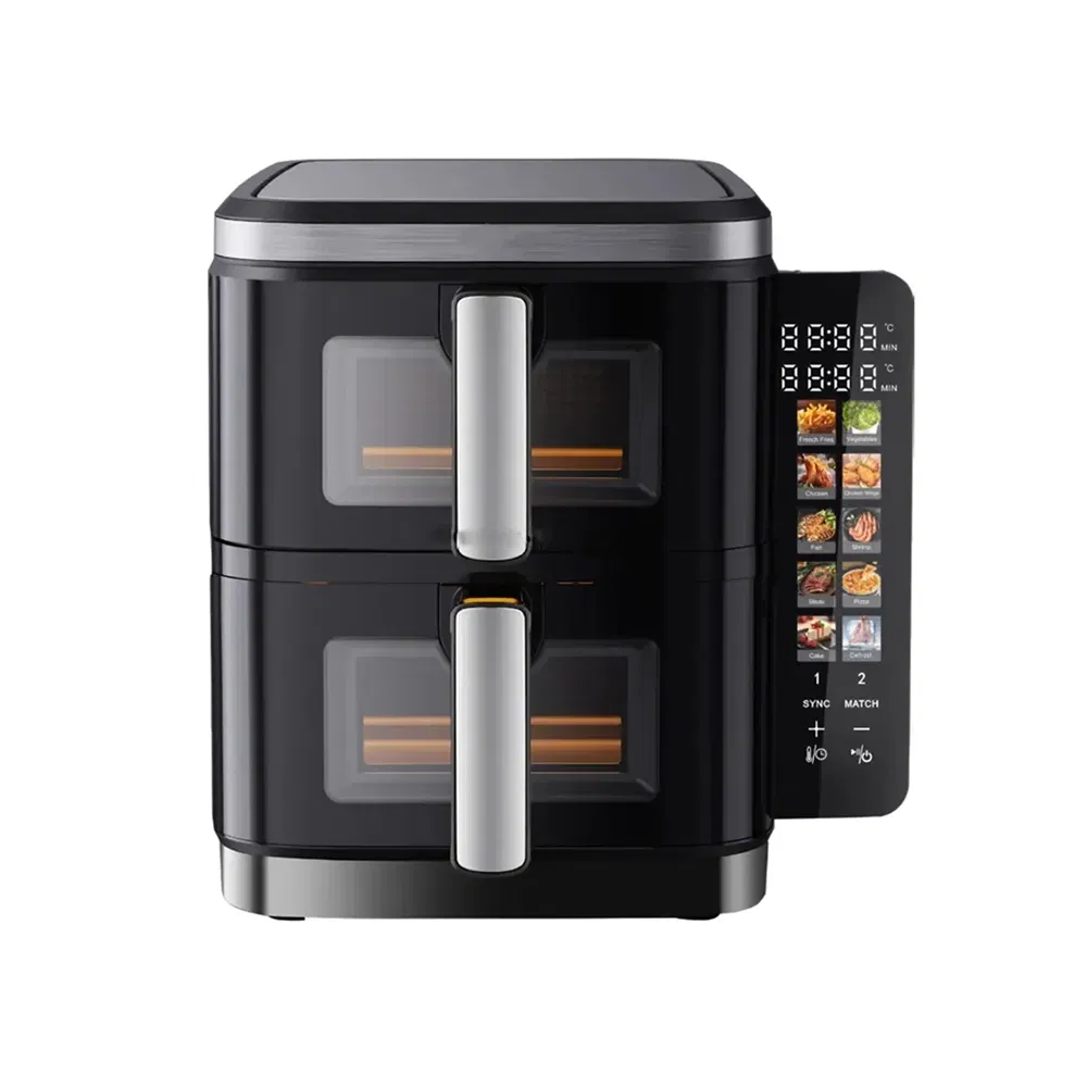 11L Large Capacity Smart Digital Control Air Fryer Oven with Dual Drawer and Overheat Protection