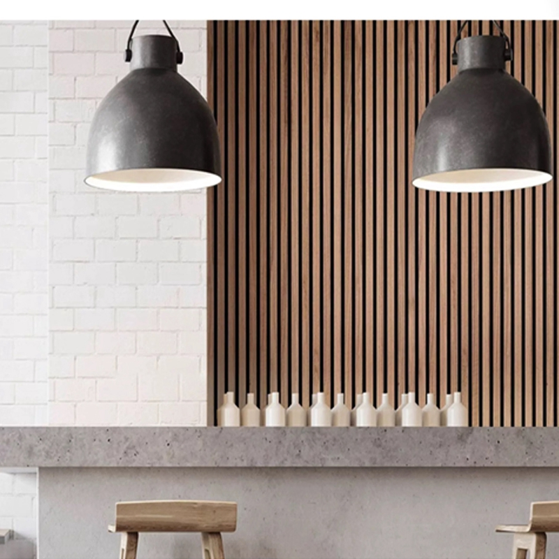 Anti - Bacterial MDF Wooden Strip Sound - Absorbing Panel Grid for Conference Spaces