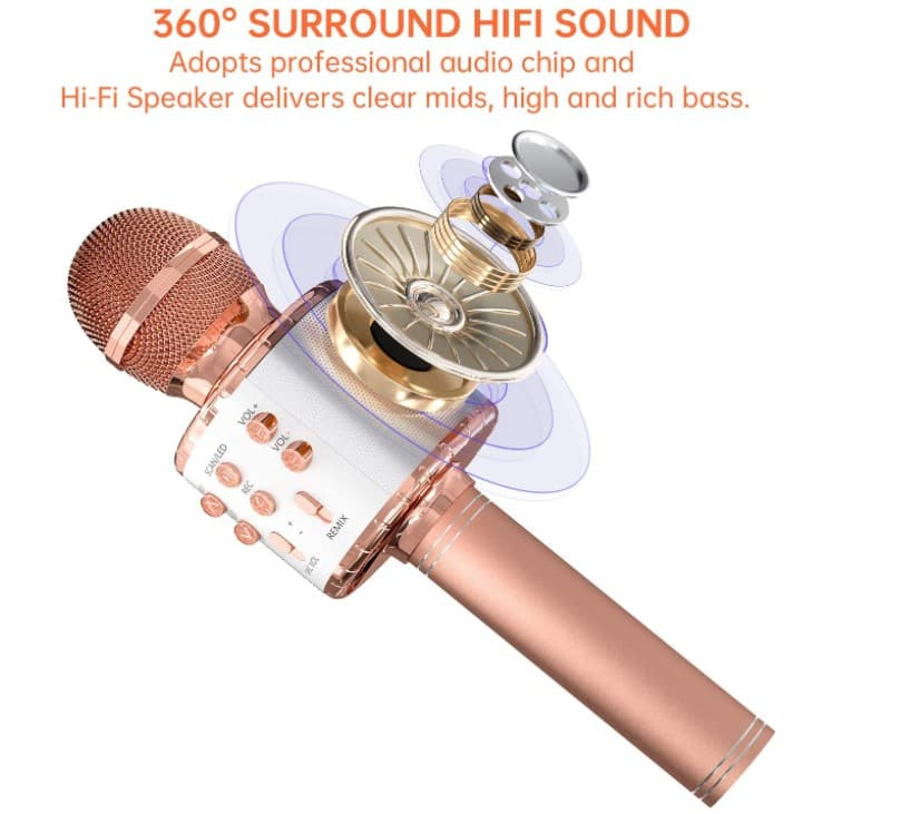 Maintenance Free Wireless Bluetooth Comprehensive Microphone with Volume Mic Controls