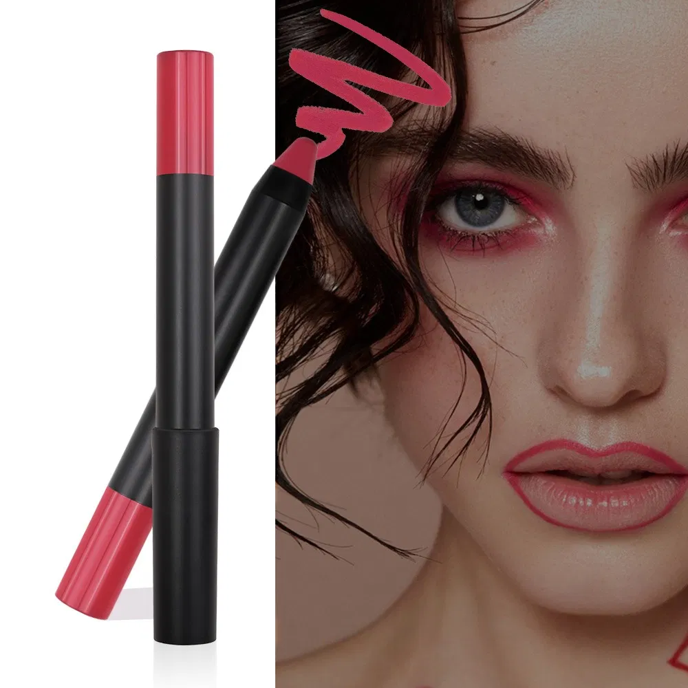 Waterproof Matte Lip Liner with Sharpener Professional Creamy Velvet Lipstick Pen