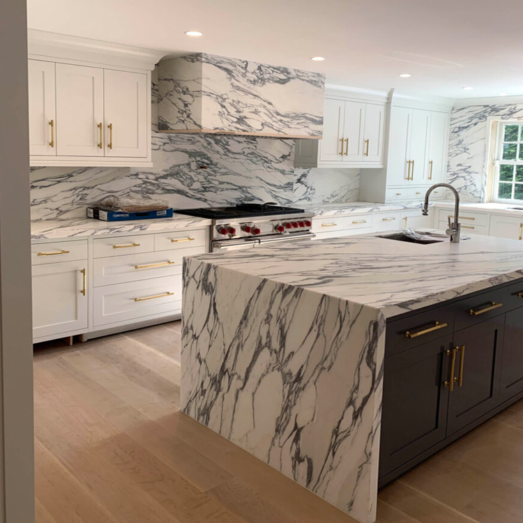 Newstar Custom Arabescato White Marble Vanity Tops Worktops Bathroom Countertops Marble Countertops