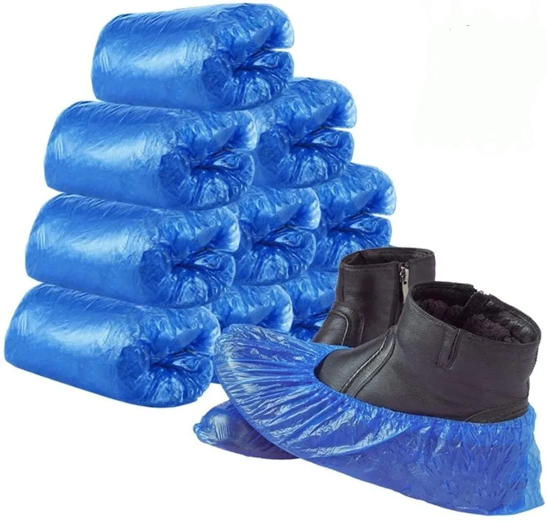 Wholesale Customized PE Plastic Blue Anti Dust Disposable Shoe Cover