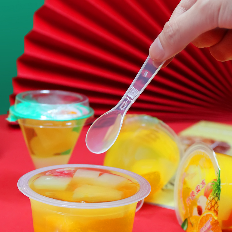 Food Grade PP Spoon Folding Ice Cream Spoon Plastic Spoon Set