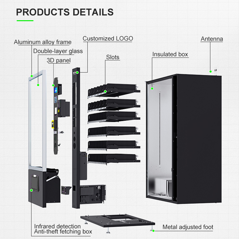 Tcn Snack and Cold Drink Vending Machine for Health Beverage Vending