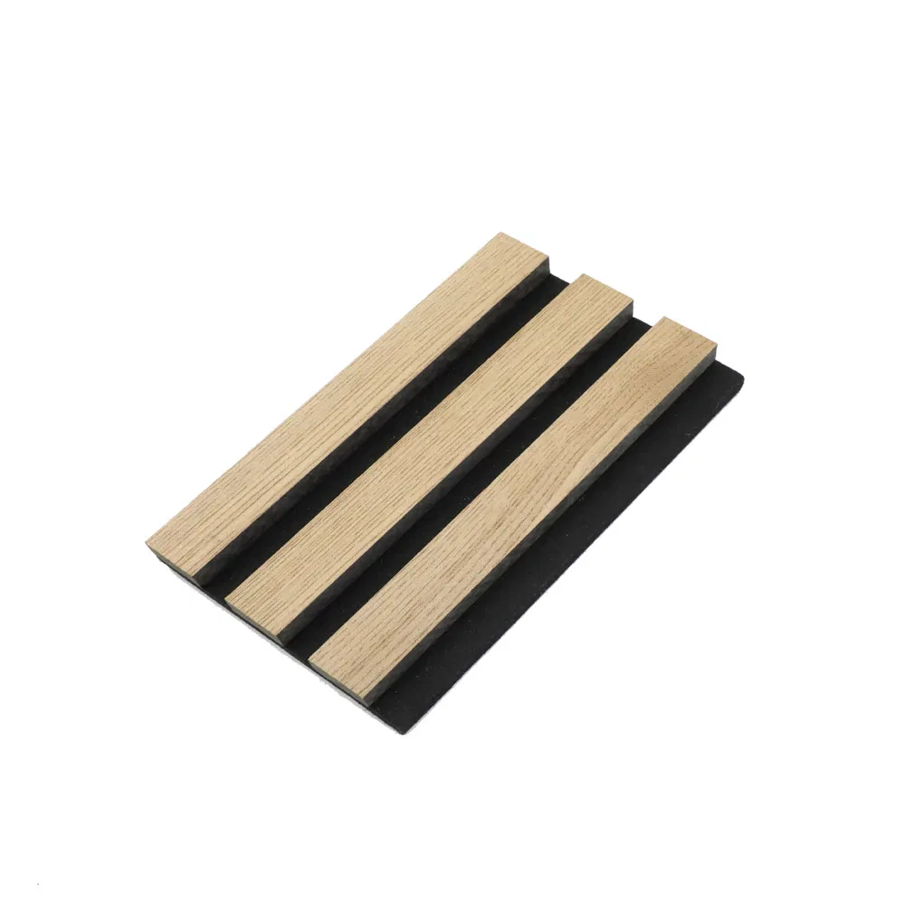 Grade Retardant Ceiling Soundproof Decor Polyester Wooden Veneer Composition Slats Acoustic Wall Panel