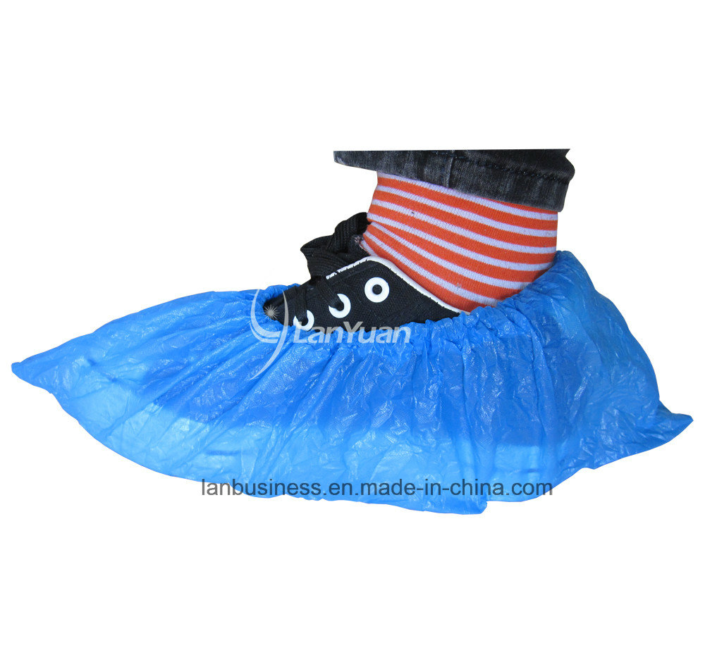 Blue Anti-Skid and Waterproof Hand-Made CPE Shoe Cover