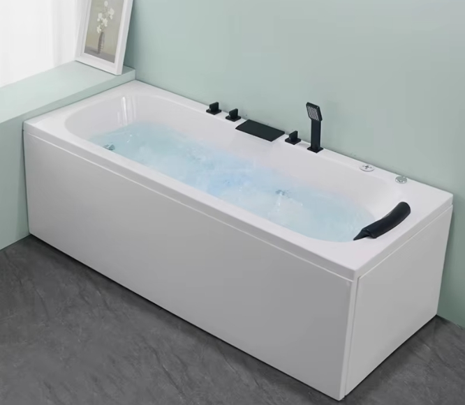 Acrylic Vortex Seamless Integrated Constant Temperature Heating Surfing Massage Bathtub Heating Independent Bathtub Tub
