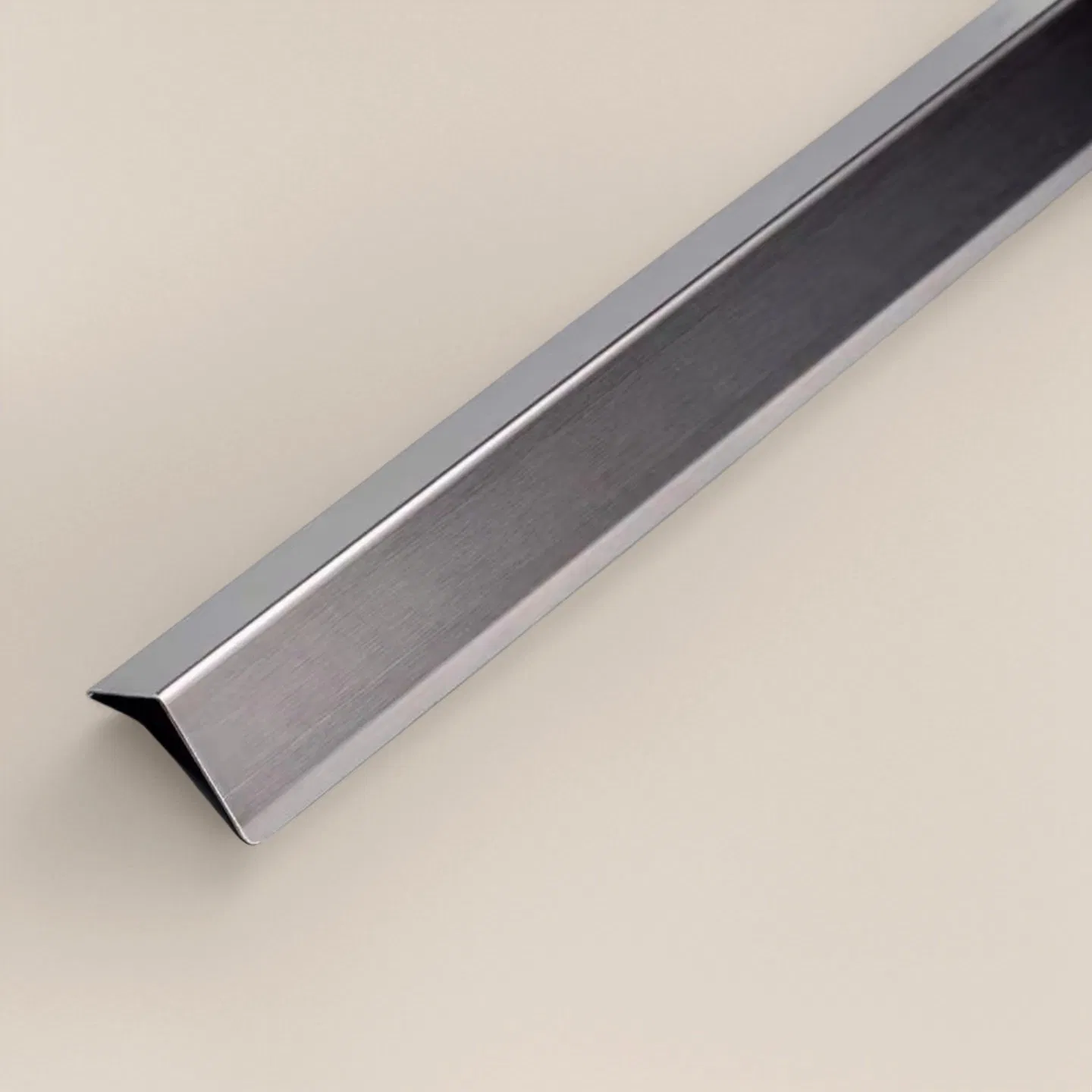 T&C L31 L-Shape PVD Gold Color Mirror Brushed Finish Stainless Steel L Trim for Wood Panel Joints