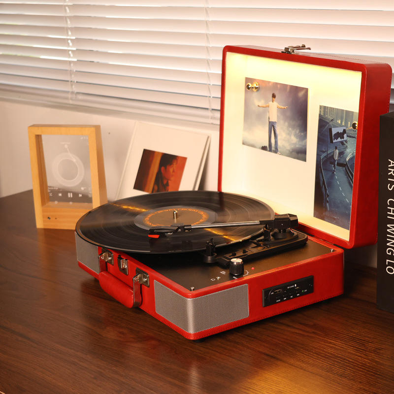 Винтажный проигрыватель винила с Bluetooth, ретро стиль