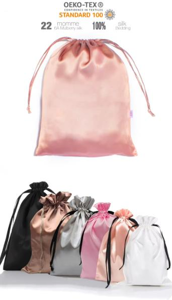 Custom Logo Satin Mulberry Silk Eye Mask with Drawstring Bags Silk Eye Cover for Sleeping