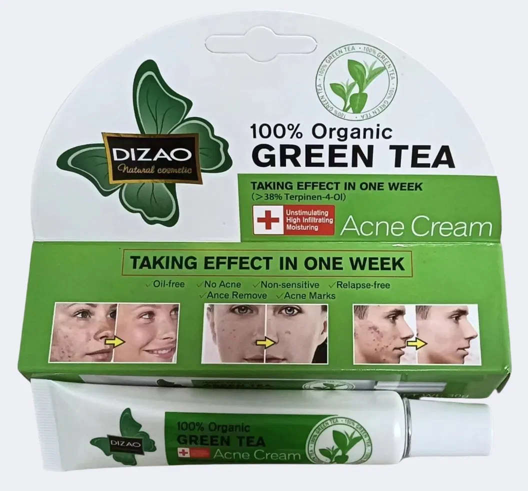 Hot Selling Private Label 100% Organic Green Tea Anti-Acne Cream