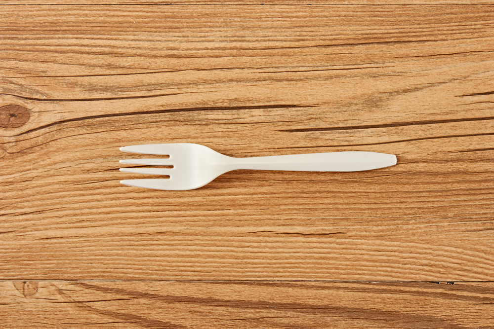 6.0 Inch Biodegradable Cornstarch Cutlery Eco-Friendly and Single-Use Spoon and Fork